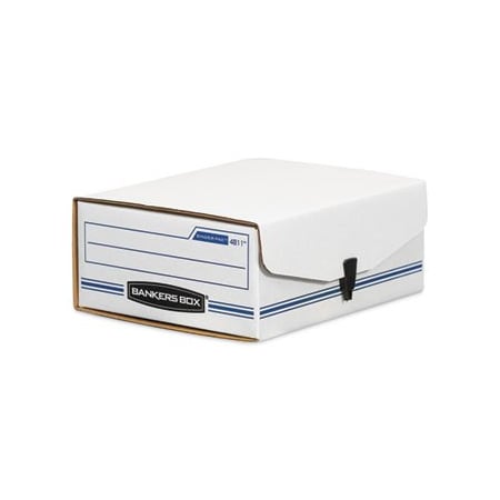 Fellowes Storage Case, 9.8in W, 11.9in D, 4.8in H, Ring Lock Closure, Blue 48110